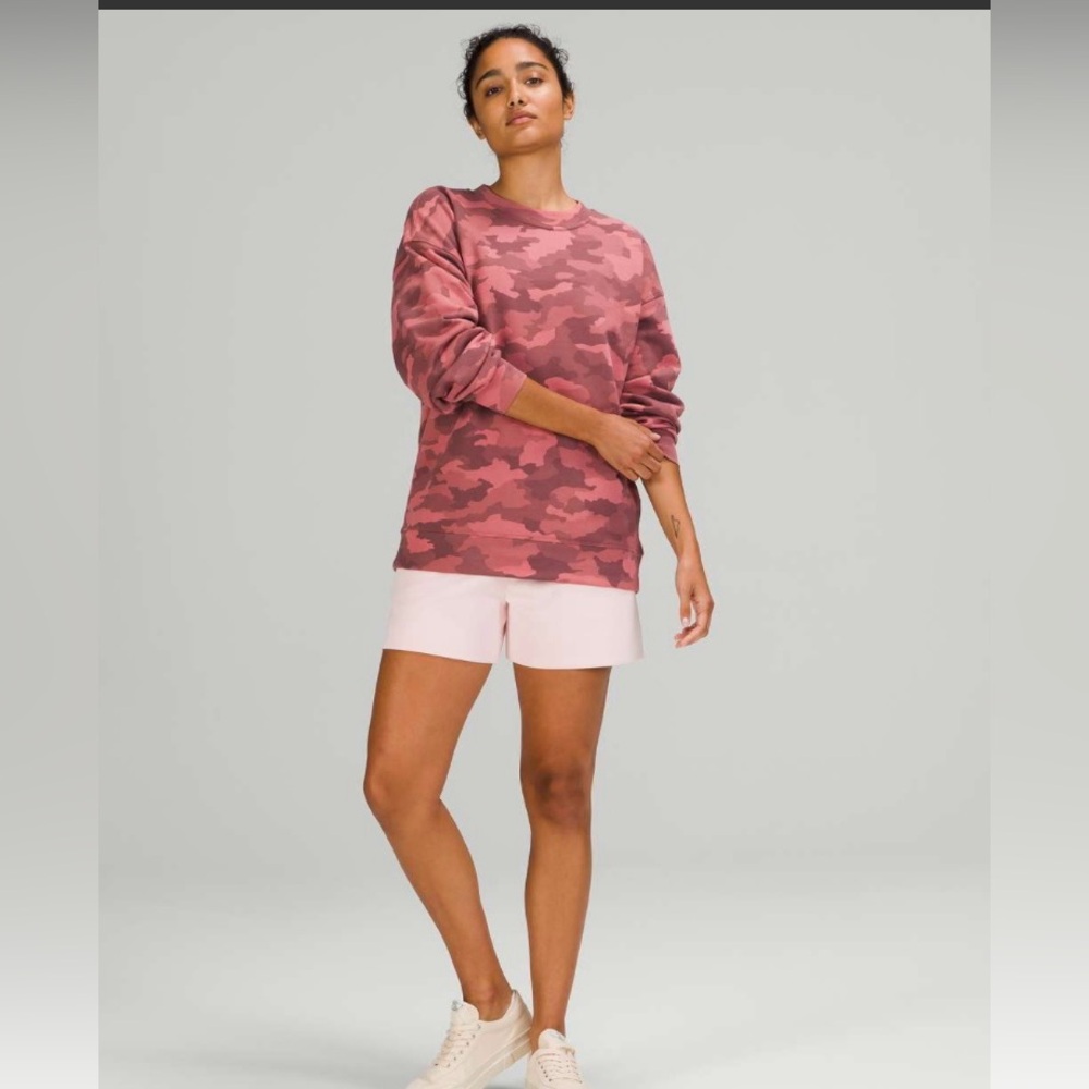 Lululemon Perfectly Oversized Crew- EUC- Heritage 365 Camo Brier Rose